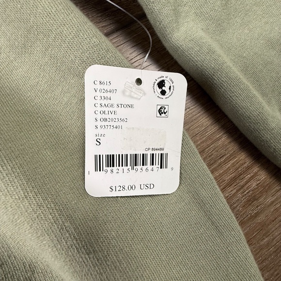 FP Movement by Free People Away We Go Half-Zip Olive NWTS Oversized Iridescent - Picture 12 of 16